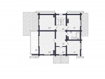 Проект деревянного дома 3-2