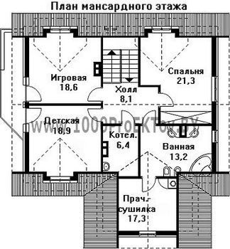 Проект дома из блоков 1316
