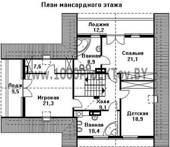 Проект дома из блоков 1490