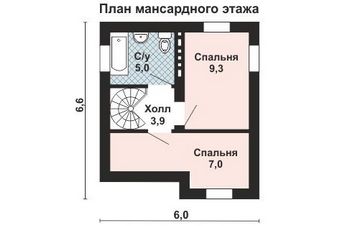 Проект дома из блоков 10-2254