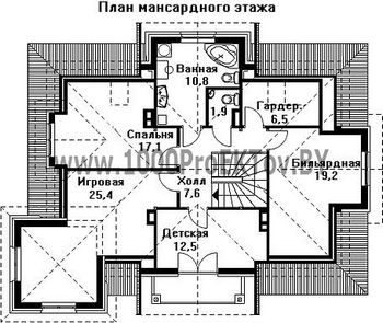 Проект дома из блоков 1405