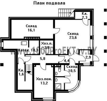 Проект дома из блоков 1145
