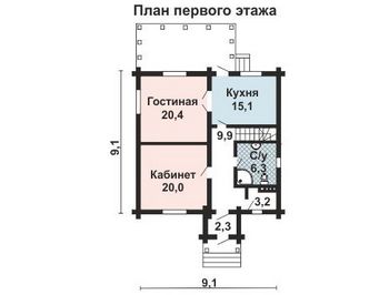 Проект деревянного дома 10-2073-2