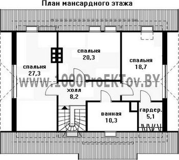 Проект дома из блоков 1366