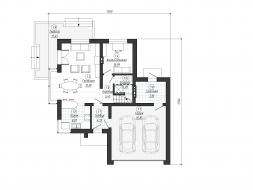 Проект дома из блоков 1-14