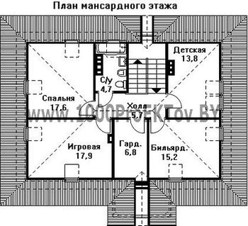 Проект дома из блоков 1189