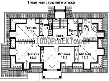 Проект дома из блоков 1142