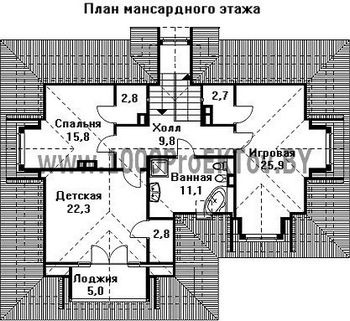 Проект дома из блоков 1134