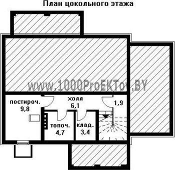 Проект дома из блоков 1370