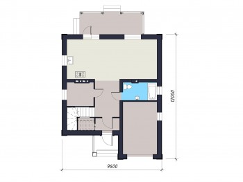 Проект дома из блоков 10-2079