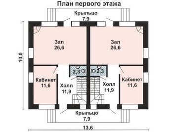 Проект дома из блоков 10-2242
