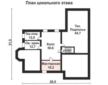 Проект дома из блоков 10-2143