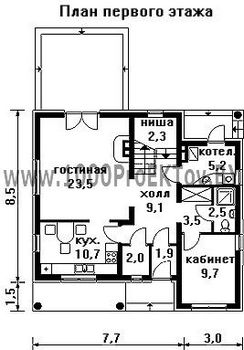 Проект дома из блоков 1341