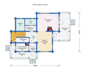 Проект деревянного дома 1026