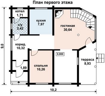 Проект деревянного дома 10-2005