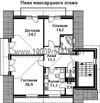 Проект дома из блоков 1436