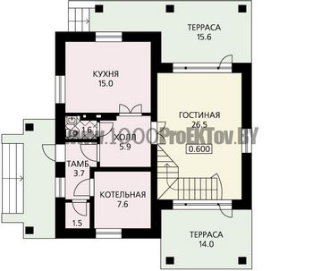 Проект дома из блоков 1110