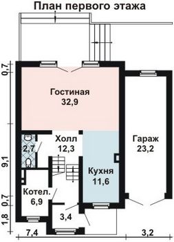 Проект дома из блоков 10-433-2
