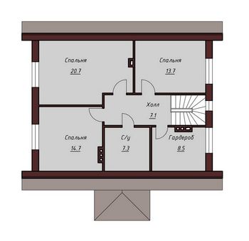 Проект дома из блоков 1509