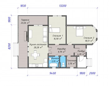 Проект каркасного дома 2-5