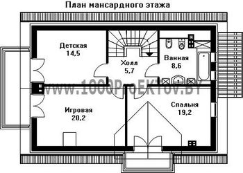 Проект дома из блоков 1245