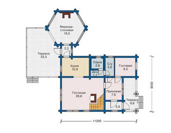 Проект деревянного дома 1034