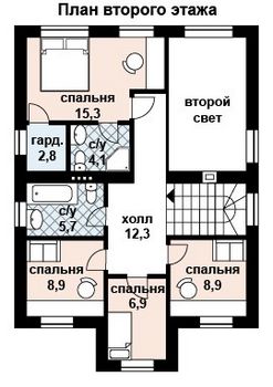 Проект дома из блоков 10-2034