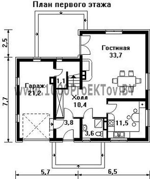 Проект дома из блоков 1174