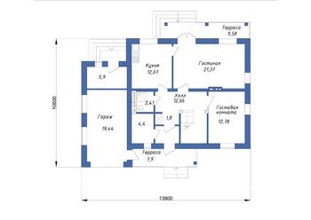 Проект дома из блоков 1248