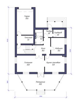 Проект дома из блоков 1565