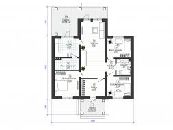 Проект дома из блоков м2
