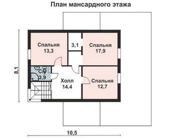 Проект дома из блоков 10-2134-2
