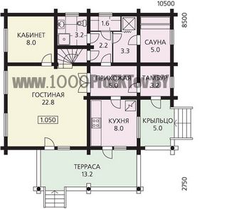 Проект деревянного дома 1060