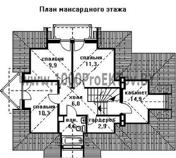 Проект дома из блоков 1349