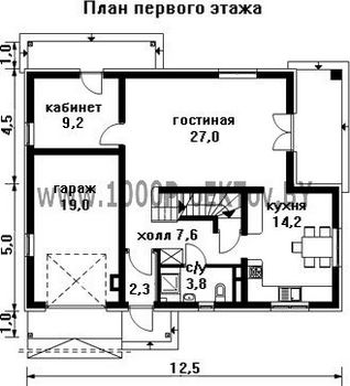 Проект дома из блоков 1327