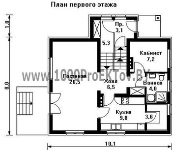 Проект дома из блоков 1425