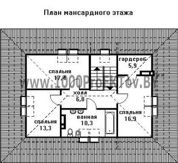 Проект дома из блоков 1344