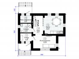 Проект дома из блоков м9