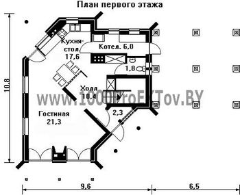 Проект дома из блоков 1318
