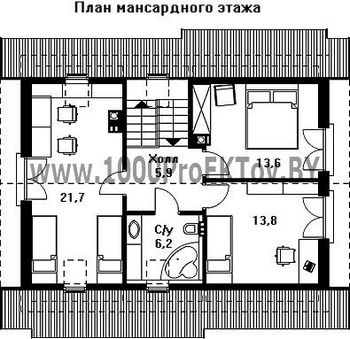 Проект дома из блоков 1267