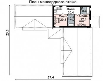 Проект дома из блоков 10-2251