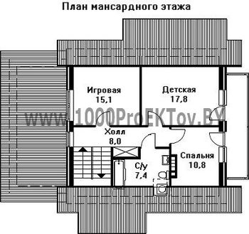 Проект дома из блоков 1240