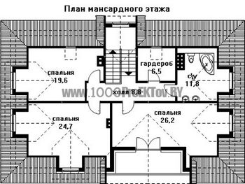 Проект дома из блоков 1537