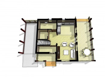 Проект каркасного дома 2-16