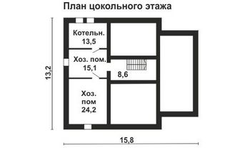 Проект дома из блоков 10-2175
