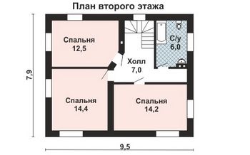 Проект дома из блоков 10-2253