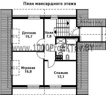 Проект дома из блоков 1449