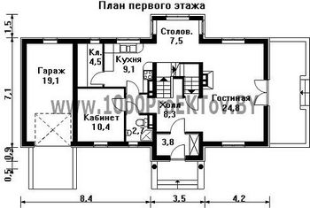 Проект дома из блоков 1153
