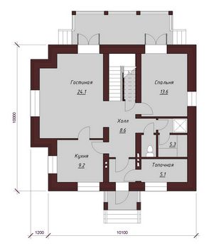 Проект дома из блоков 1207
