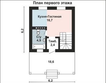 Проект дома из блоков 10-2158